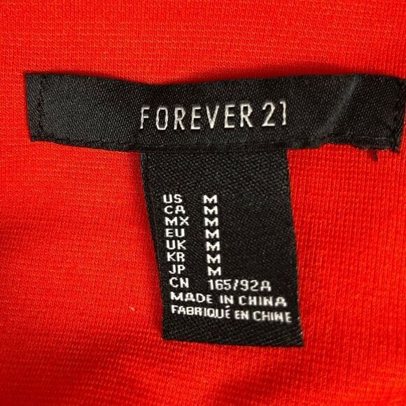 Forever 21 Orange Midi Dress Size M EUC - Picture 5 of 6